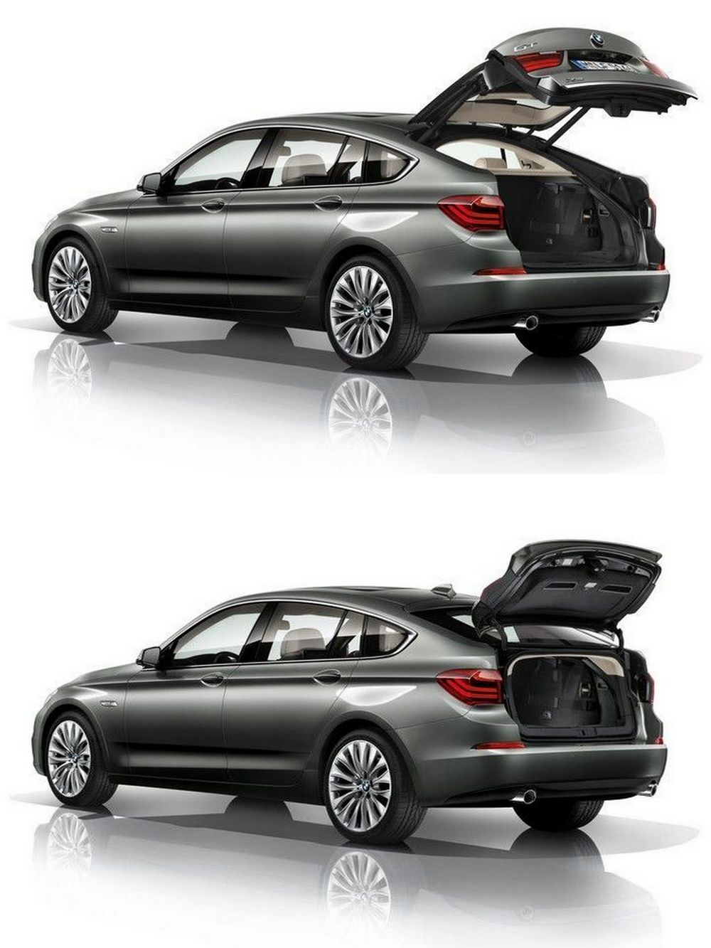 BMW 5 Series Gran Turismo — багажник, два варианта открытия задней двери