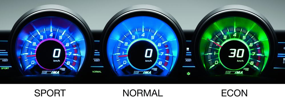 Honda CR-Z — 3-Mode Drive System, примеры