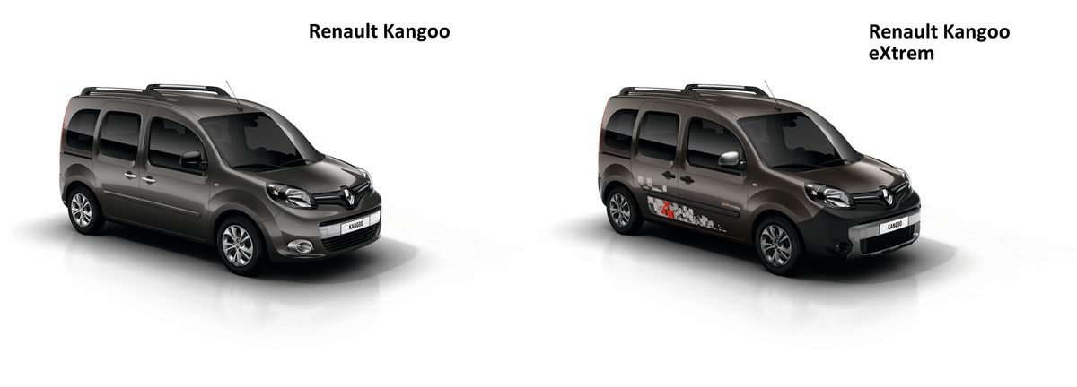 Renault Kangoo и Renault Kangoo eXtreme — сравнительный фотоколлаж