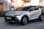 The next generation of Toyota C-HR may become like this if it adopts design cues of the bZ4X model